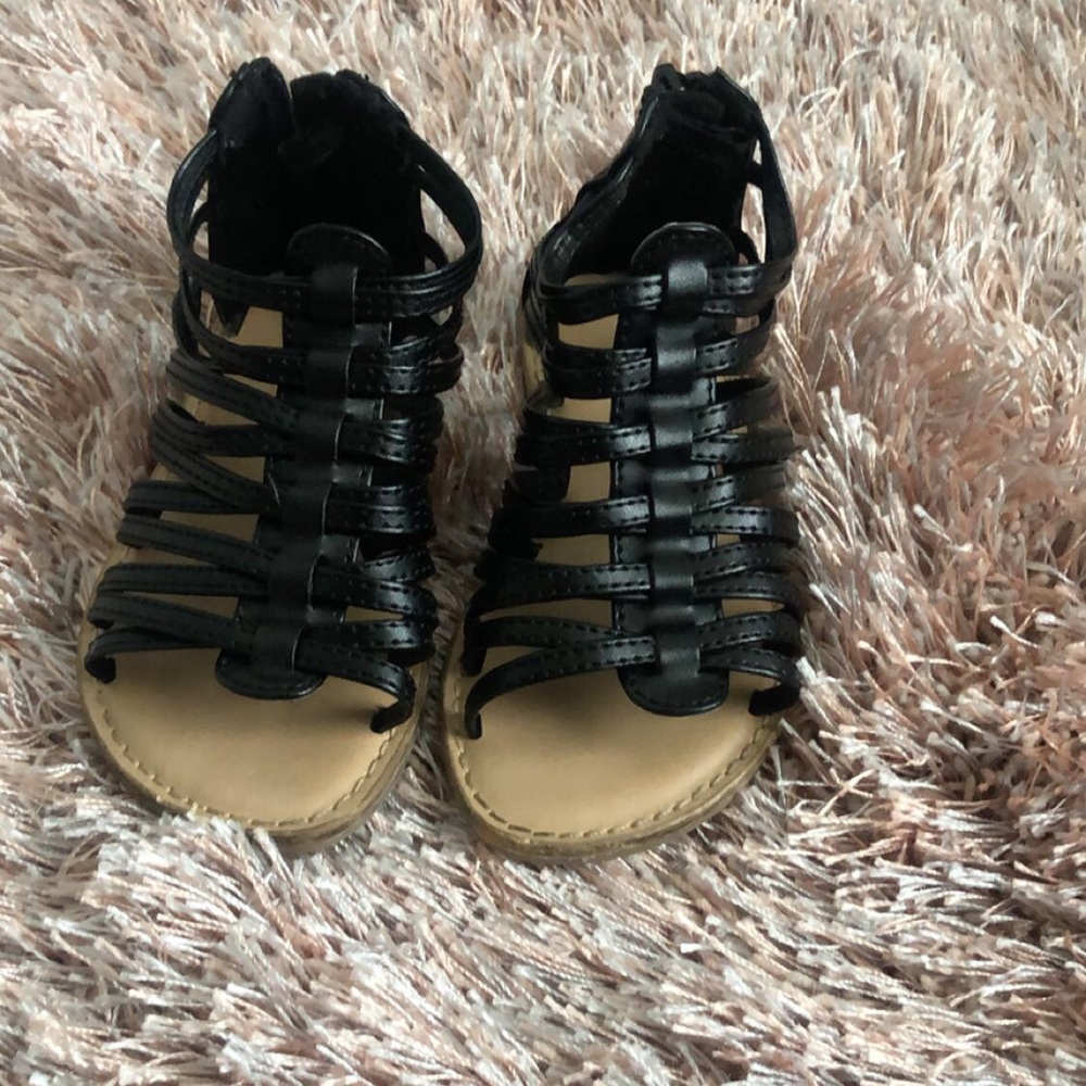 Black Gladiator Sandals